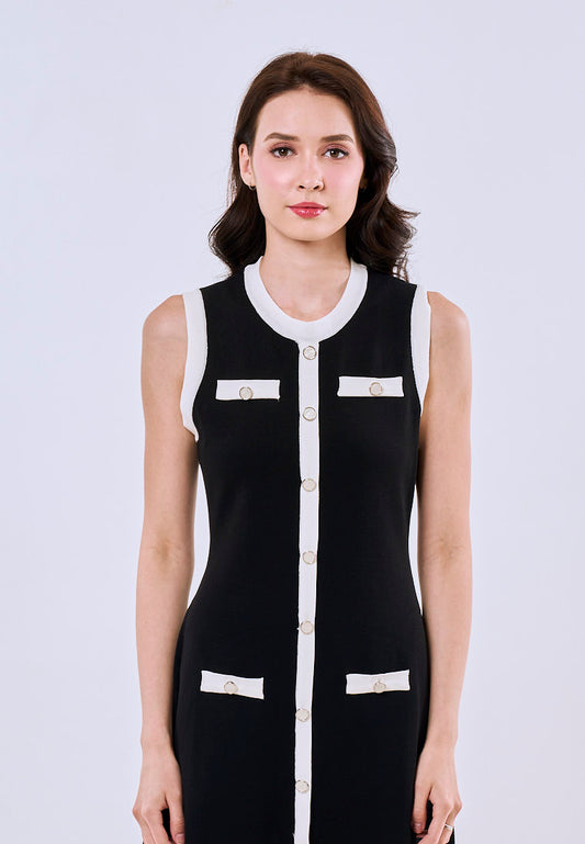 Mossimo Sienna Black Old Money Mini Dress For Women