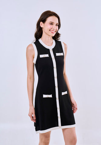 Mossimo Sienna Black Old Money Mini Dress For Women