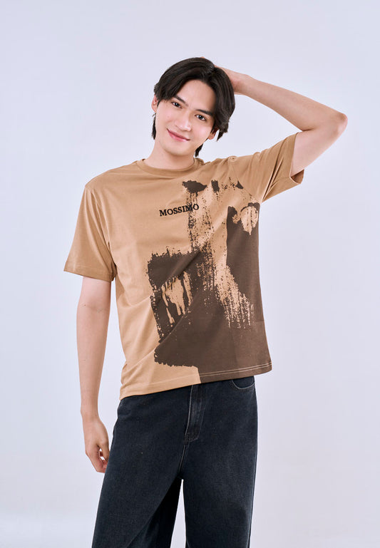 Mossimo Zeke Pale Khaki Comfort Fit Tee For Men