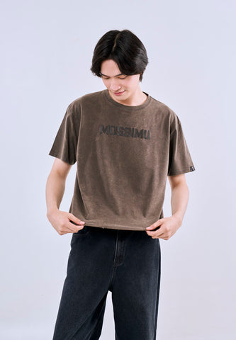 Mossimo Men's Acid Wash Premium Regular Fit Tee with High Density Logo Print