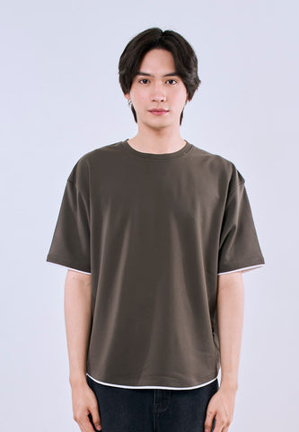 Mossimo Men's Gray Premium Semi Amboy Modern Fit Tee