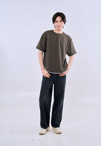 Mossimo Men's Gray Premium Semi Amboy Modern Fit Tee