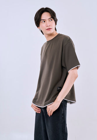 Mossimo Men's Gray Premium Semi Amboy Modern Fit Tee
