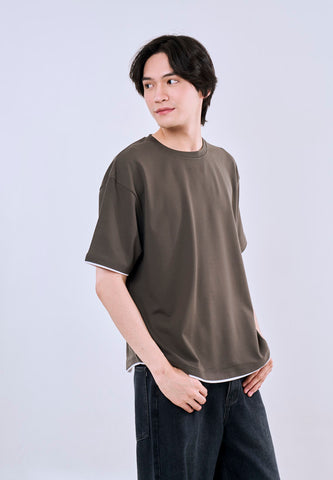 Mossimo Men's Gray Premium Semi Amboy Modern Fit Tee
