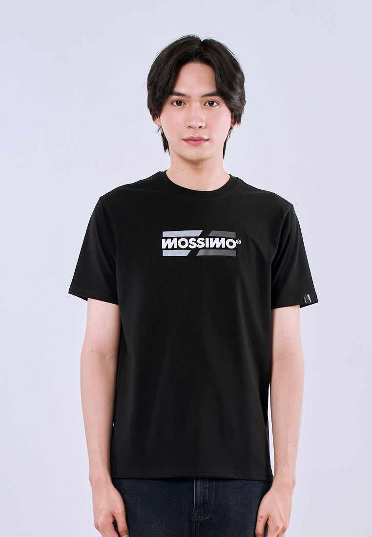 Mossimo Men's Black Classic Fit Tee with Logo Print