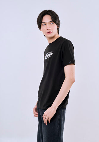 Mossimo Men's Black Classic Fit Tee with Logo Print