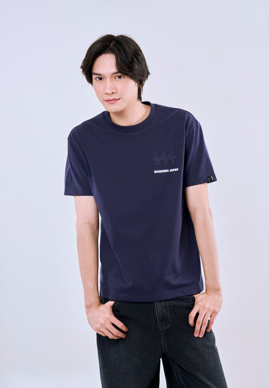 Mossimo Julian Navy Blue Regular Fit Tee For Men