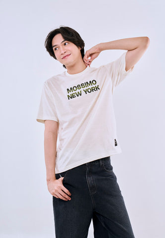 Mossimo Kian Beige Comfort Fit Tee For Men