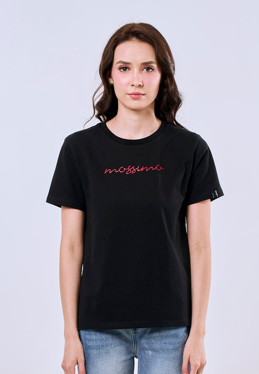Mossimo Camille Black Classic Fit Tee For Women