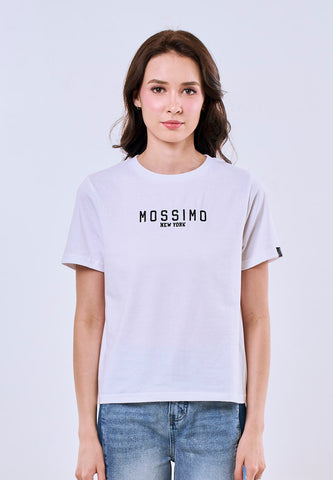 Mossimo Amaya White Comfort Fit Tee For Women