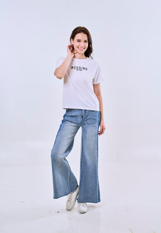 Mossimo Amaya White Comfort Fit Tee For Women