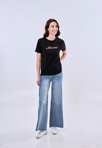 Mossimo Maxine Black Classic Fit Tee For Women