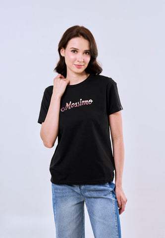 Mossimo Maxine Black Classic Fit Tee For Women