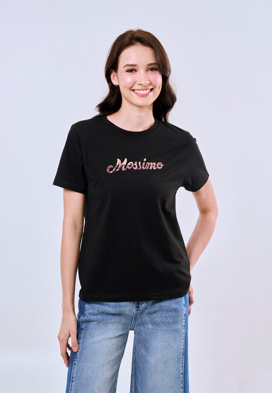 Mossimo Maxine Black Classic Fit Tee For Women