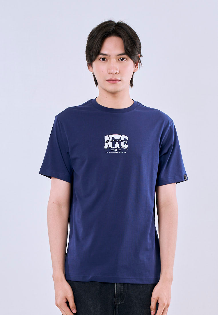 Mossimo Soren Blue Comfort Fit Tee For Men