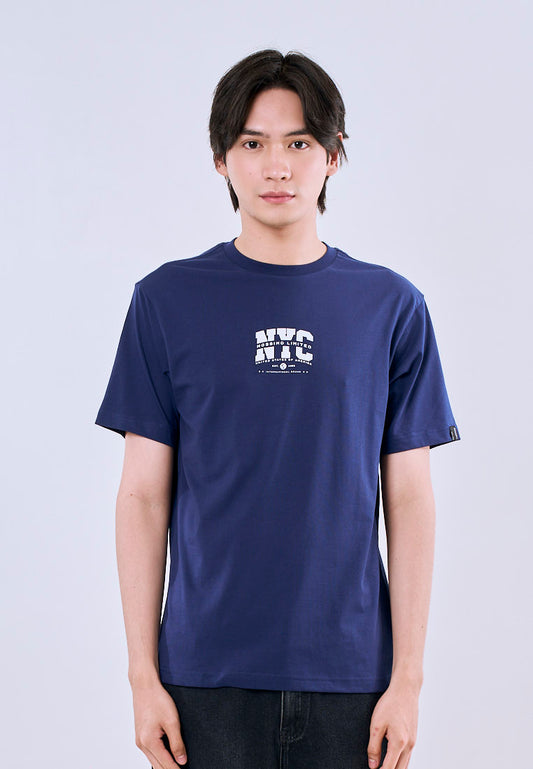 Mossimo Soren Blue Comfort Fit Tee For Men