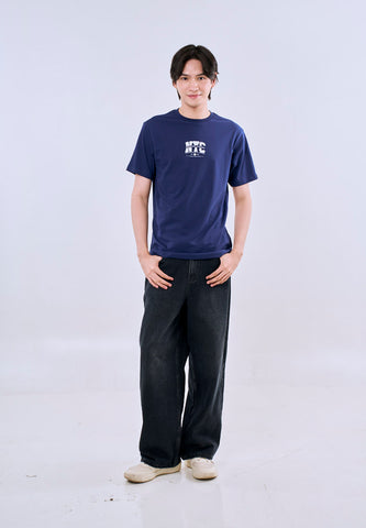 Mossimo Soren Blue Comfort Fit Tee For Men