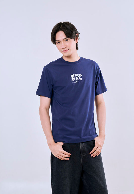 Mossimo Soren Blue Comfort Fit Tee For Men