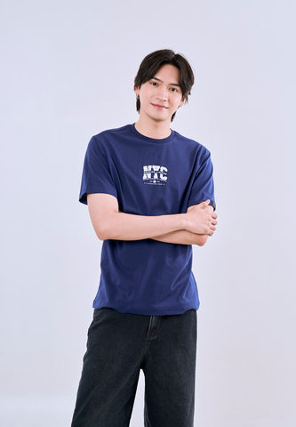 Mossimo Soren Blue Comfort Fit Tee For Men