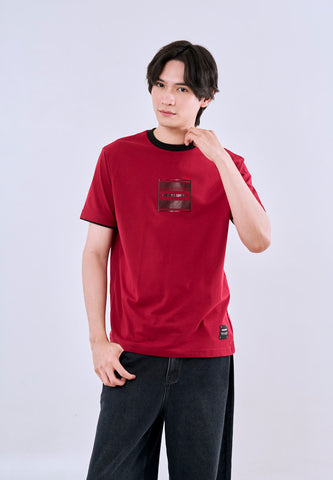 Mossimo Evren Red Wine Classic Fit Tee For Men