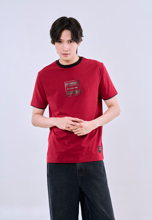 Mossimo Evren Red Wine Classic Fit Tee For Men