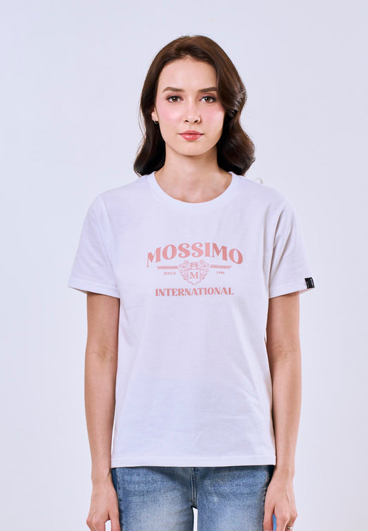 Mossimo Mia White Classic Fit Tee For Women