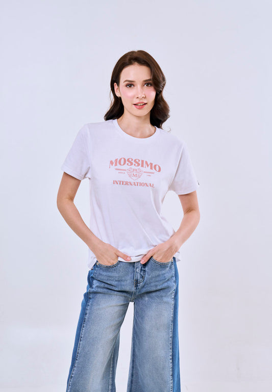 Mossimo Mia White Classic Fit Tee For Women