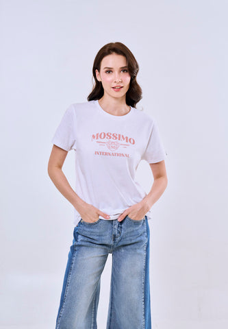 Mossimo Mia White Classic Fit Tee For Women