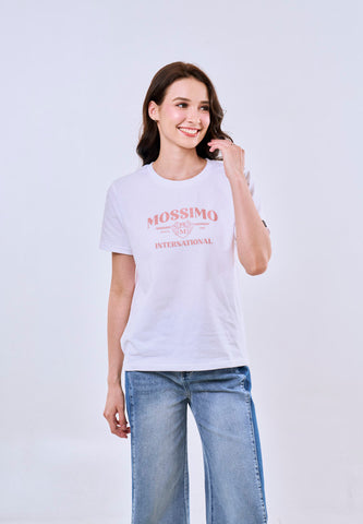 Mossimo Mia White Classic Fit Tee For Women