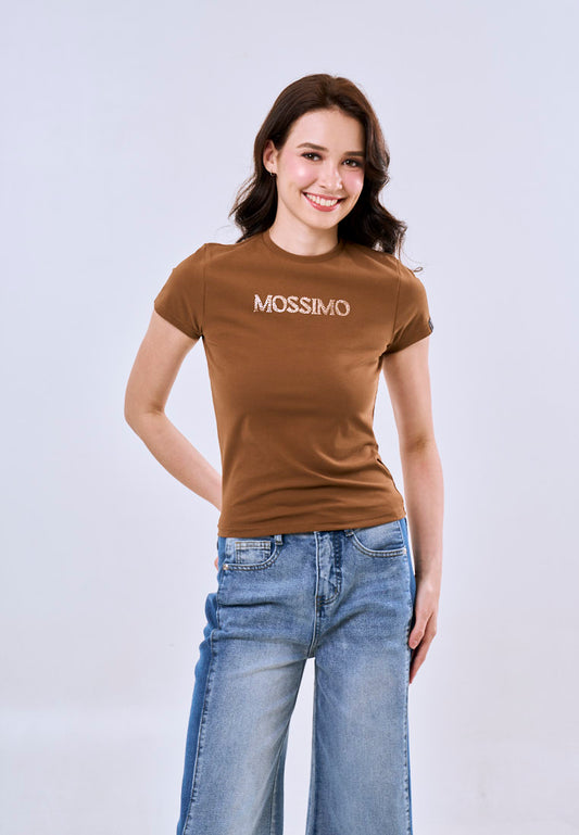 Mossimo Celeste Rust Body Fitted Tee For Women