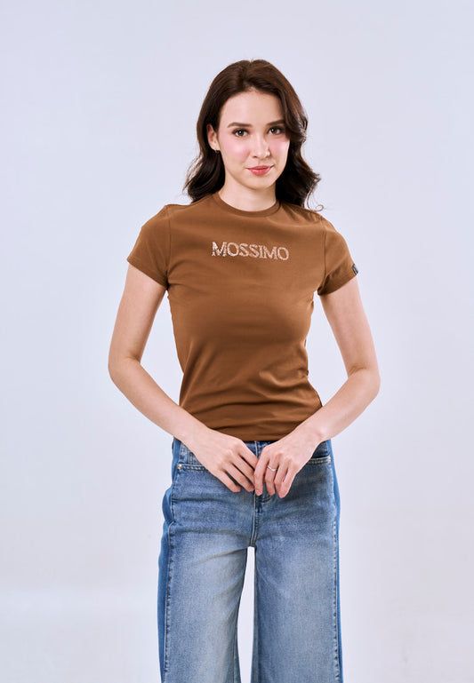 Mossimo Celeste Rust Body Fitted Tee For Women