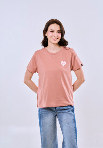 Mossimo Beatrice Rose Tan Classic Fit Tee For Women
