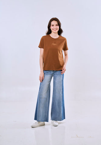 Mossimo Valeria Rust Classic Fit Tee For Women