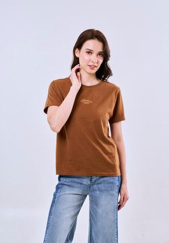 Mossimo Valeria Rust Classic Fit Tee For Women