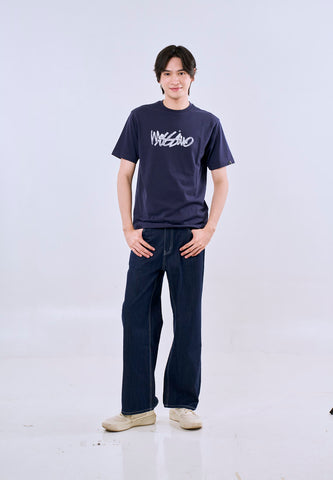 Mossimo Thaddeus Navy Blue Comfort Fit Tee For Men