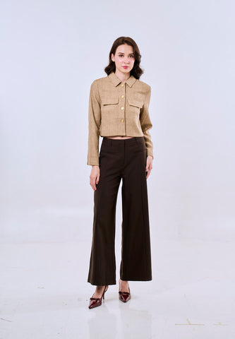 Mossimo Women's Brown Straight Loose Trousers
