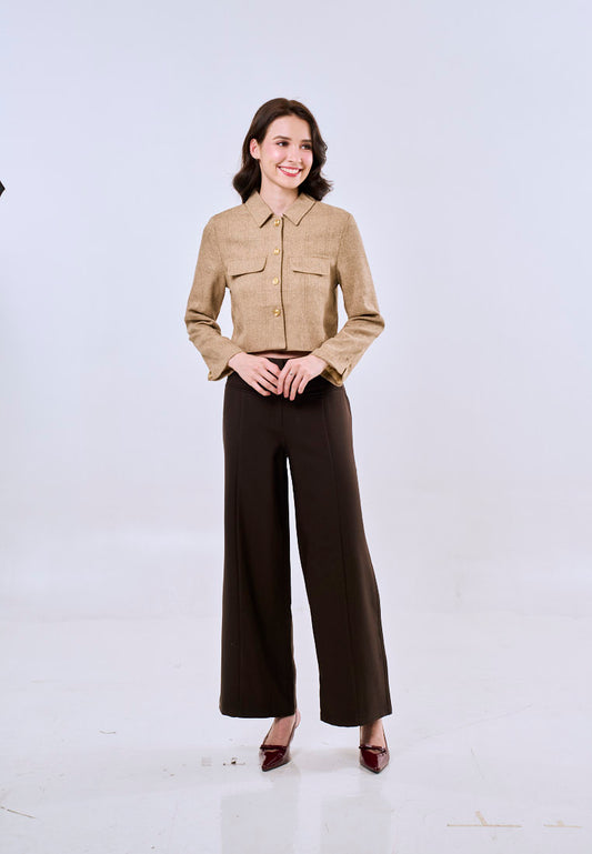 Mossimo Women's Brown Straight Loose Trousers