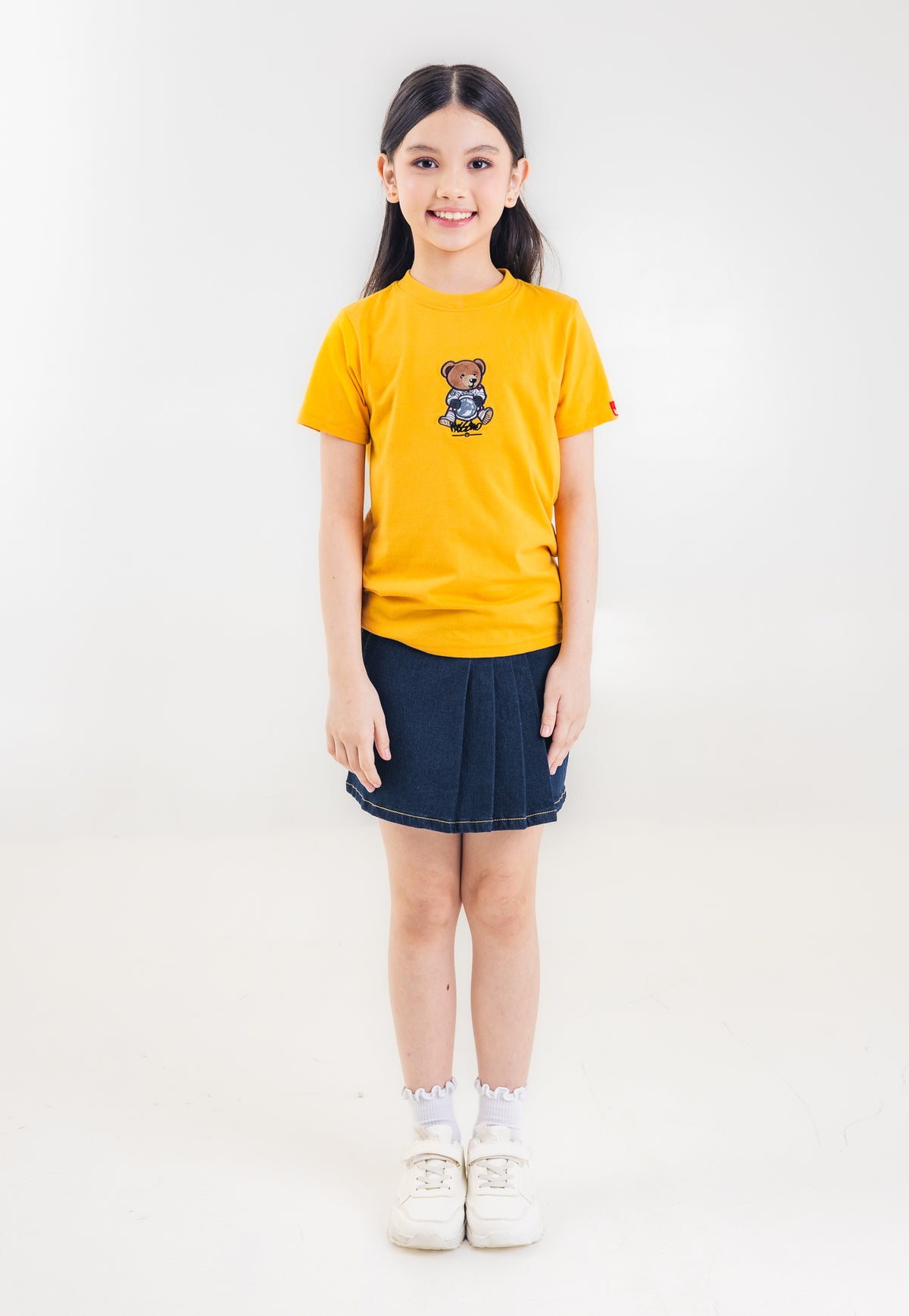 Mossimo Kids Unisex Mustard Mossybear Astronaut Graphic Tshirt