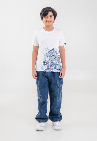 Mossimo Kids Boys' Dark Blue Loose Fit Cargo Jeans