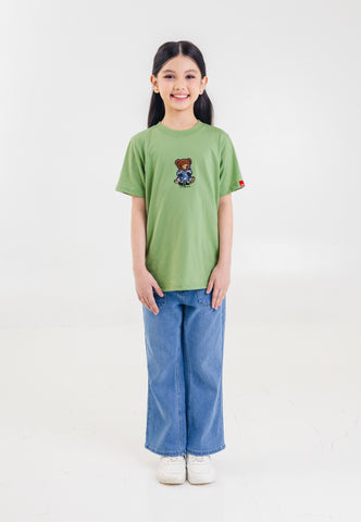 Mossimo Kids Unisex Mustard Mossybear Astronaut Graphic Tshirt