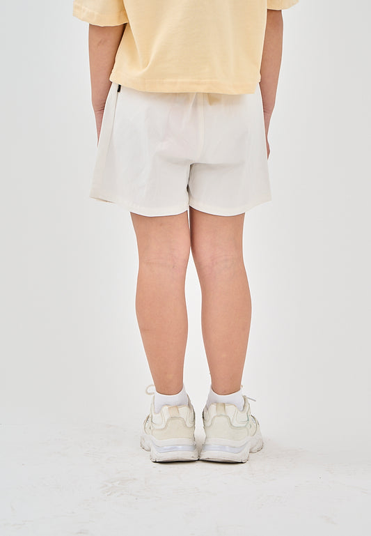 Mossimo Kids Zalia Off White Pleated Twill Shorts
