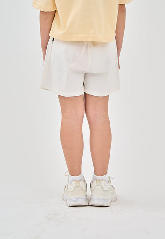 Mossimo Kids Zalia Off White Pleated Twill Shorts