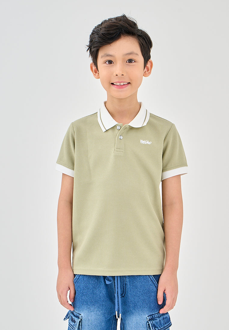 Mossimo Kids Xavi Green Cuffed Sleeves Polo Shirt