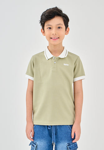 Mossimo Kids Xavi Green Cuffed Sleeves Polo Shirt