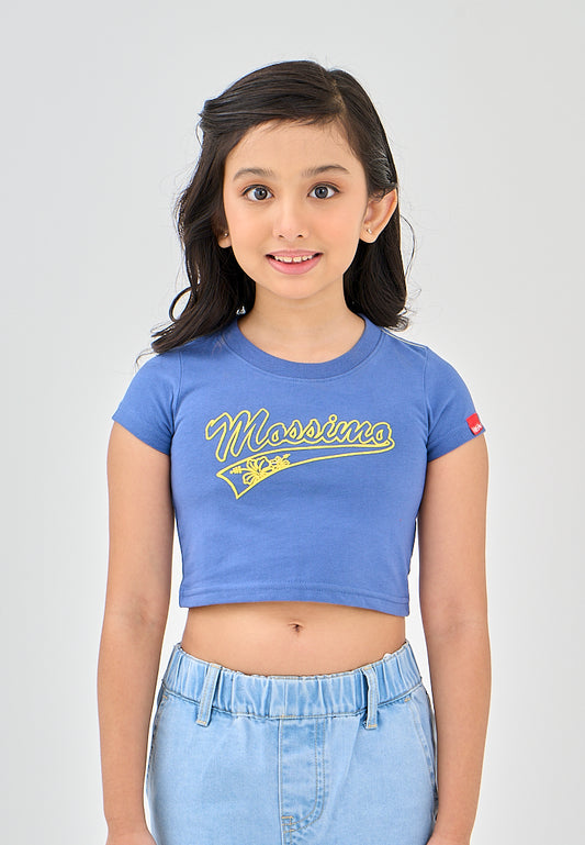 Mossimo Kids Pauline Blue Basic Cropped Top