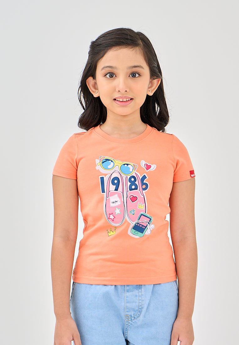 Mossimo Kids Janelle Apricot Orange Girls Basic Tshirt