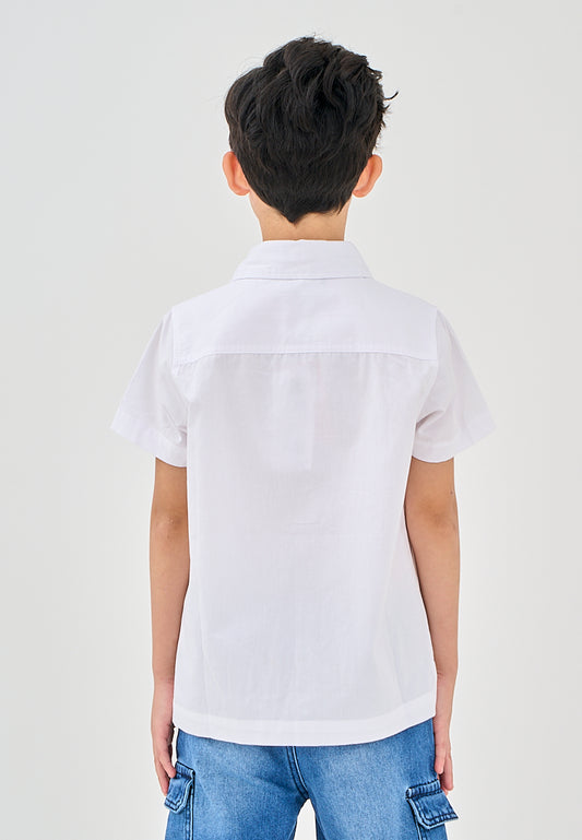 Mossimo Kids Jeriel White Woven Short Sleeve Buttondown