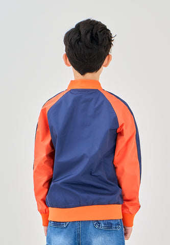 Mossimo Kids Edmark Orange Blue Varsity Jacket