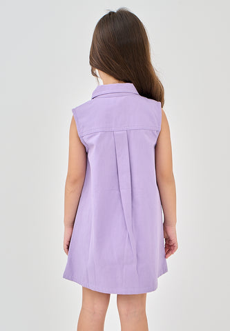 Mossimo Kids Georgette Light Purple Dress with Snap Button