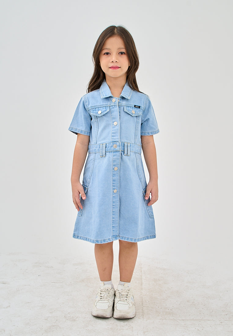 Mossimo Kids Rizza Light Blue Denim Dress with Pockets Mossimo Kids Rizza Light Blue Denim Dress with Pockets